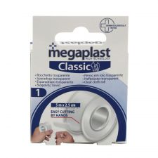 megaplast classic sparadrap transparent x1pcs 5mtr x 2.5cm 