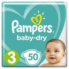 pampers baby dry 3 50 pieces 