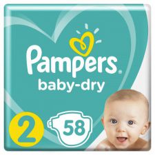 pampers baby dry 2 58 pieces 