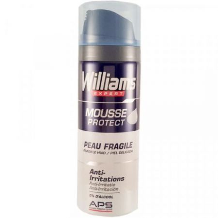 mousse a raser williams peau fragile 