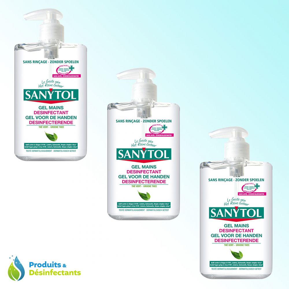 Sanytol Gel mains désinfectant, thé vert 