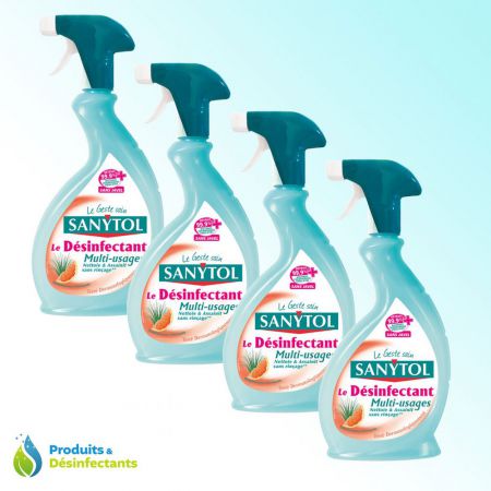 sanytol spray 500ml multi usagepamplemousse vendu lot de 4 pieces 