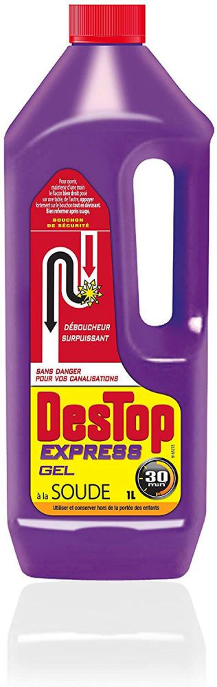 Déboucheur gel épais Detop professionnel 900ml