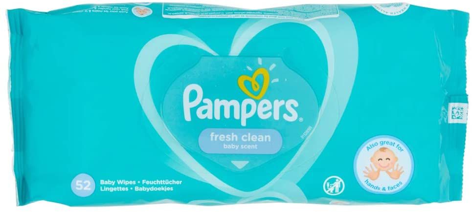 LOT DE 3 - PAMPERS : Fresh Clean - Lingettes nettoyantes pour bébé 156  lingettes