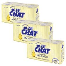 lot de 3 le chat savon mains douceur glycerinee savon de marseille 6 pieces 