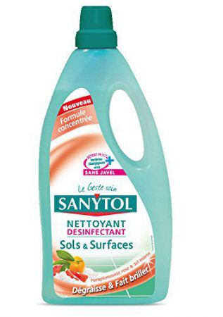 sanytol nettoyant desinfectant degraisse sols surfaces 