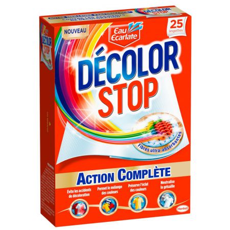 eau ecarlate decolor stop 25 lingettes 