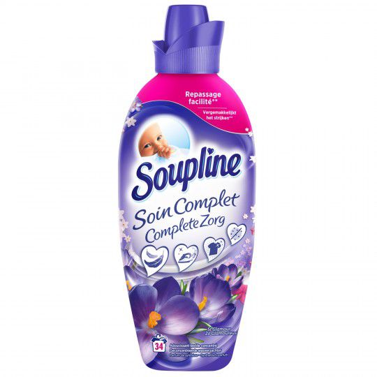 Lot De 8 Soupline Adoucissant Soin Complet Si Frais 34 Lavages - 2l à Prix  Carrefour