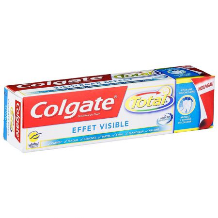 colgate total effet visible dentifrice 75ml 