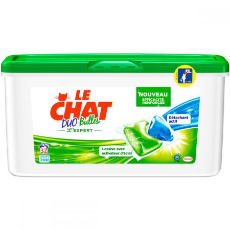 le chat 32 duo bulles lessive expert le chat 