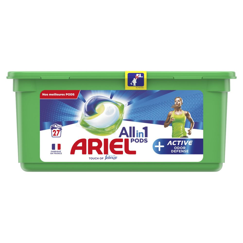 Détergent Ariel Pods + Capsules (27 Unités)